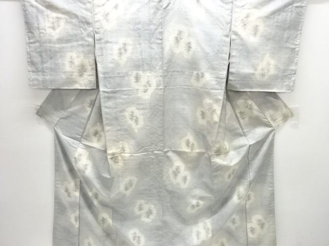 JAPANESE KIMONO / ANTIQUE KIMONO / SILK / TOKAMACHI TSUMUGI / WOVEN ABSTRACT